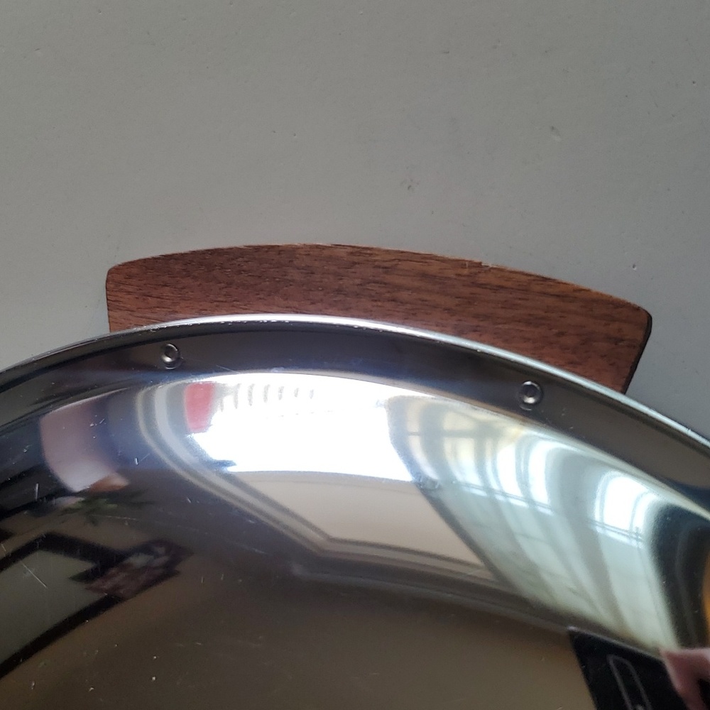 Kromex Mid-Century Large Round Serving Tray Vintage 13.5 inches - Picture 10 of 10